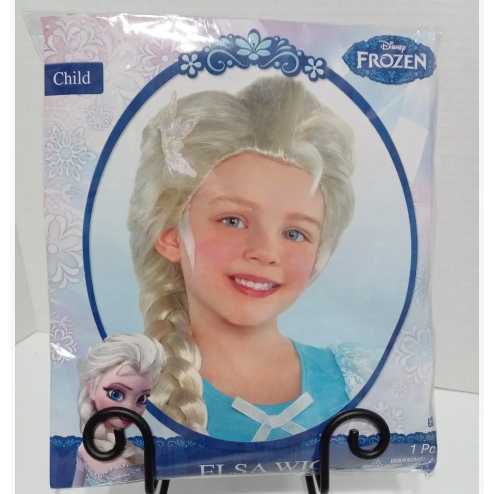 Disney Elsa Frozen Wig Braided w/ butterflies is the hair clip - Picture 4 of 6